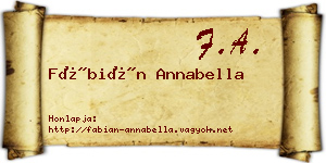 Fábián Annabella névjegykártya